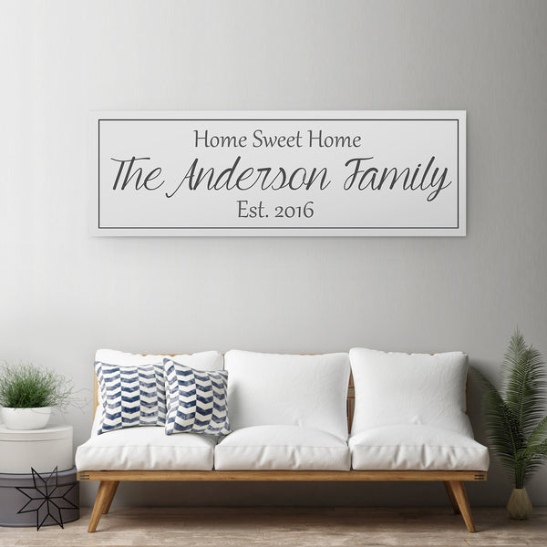 Personalized Family Name with Est. Date Classic Hanging Wall Banner – The  Cotton & Canvas Co.