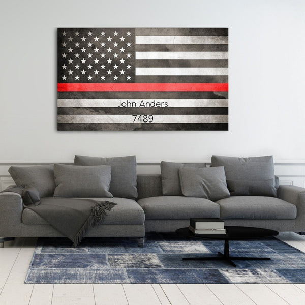 Firefighter Thin Red Line Big Tapestry Products