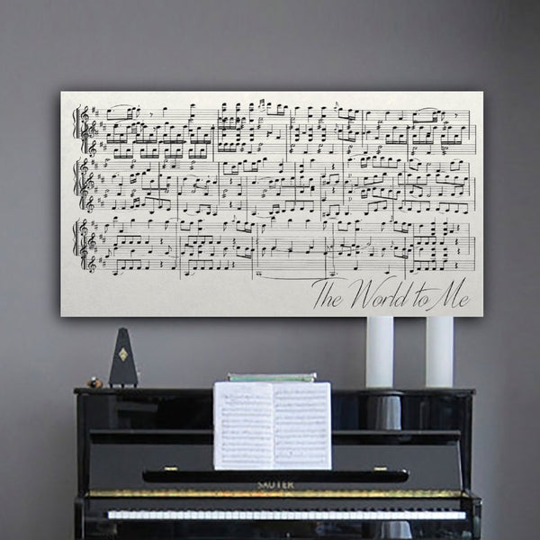 Music Gift, Sheet Music Notes, Wall Art, First Dance Wedding popular Sheet Music, Mixed Media, Old Music Sheet, Vintage Wall Sign