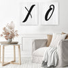 XO Print Set, X and O Wall Art