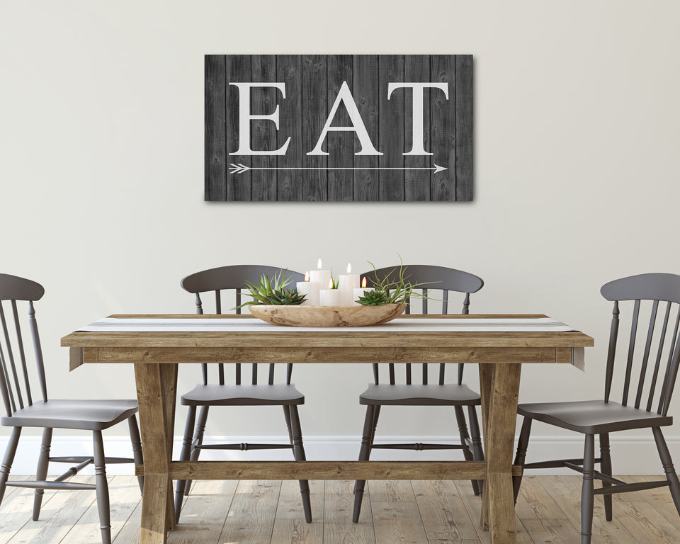 eat sign, large EAT sign, kitchen wall decor, kitchen eat sign, fixerupper  style kitchen sign, wooden eat sign, dining room eat wall art