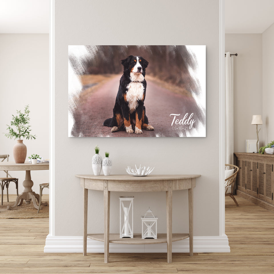 Custom Photo Pet Memorial Canvas, Dog Passed Away Gift, Pets in Remembrance,  Dog Memorial Gift, Pet Loss Gifts, Loss of Dog Gift, Dog Canvas 